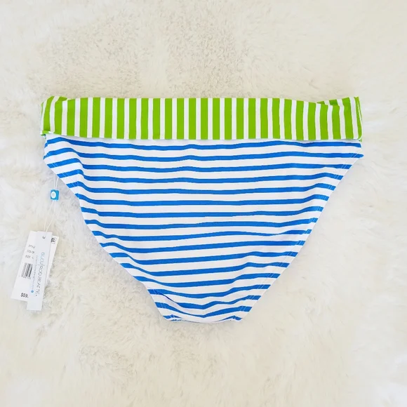 🐠BLEU ROD BEATTIE TIE FRONT CAP SLEEVE BIKINI TOP & FOLDOVER BOTTOMS SIZE 12 - Picture 9 of 9